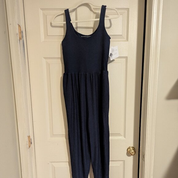 Beyond the Bump Spacedye Grow In Comfort Maternity Jumpsuit - S, Navy Blue NWT - Picture 1 of 3